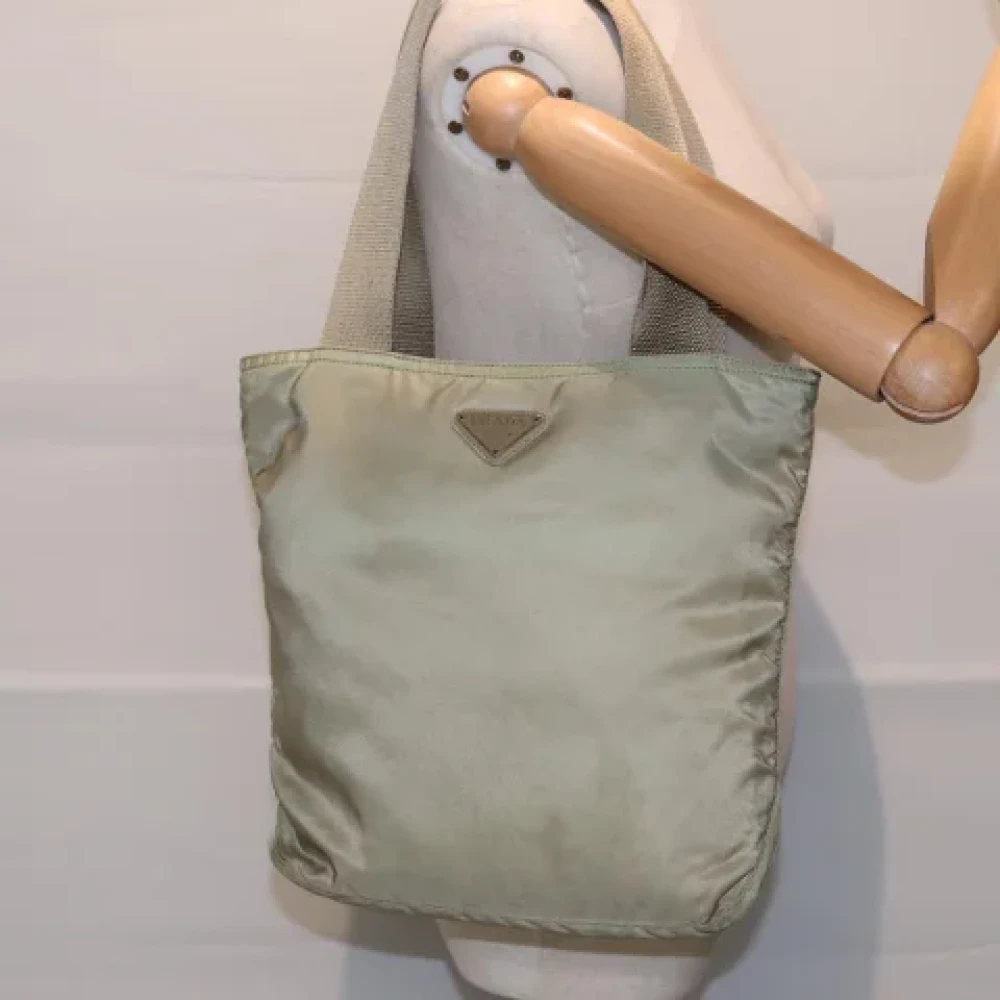 Prada Vintage Pre-owned Fabric prada-bags Beige Dames