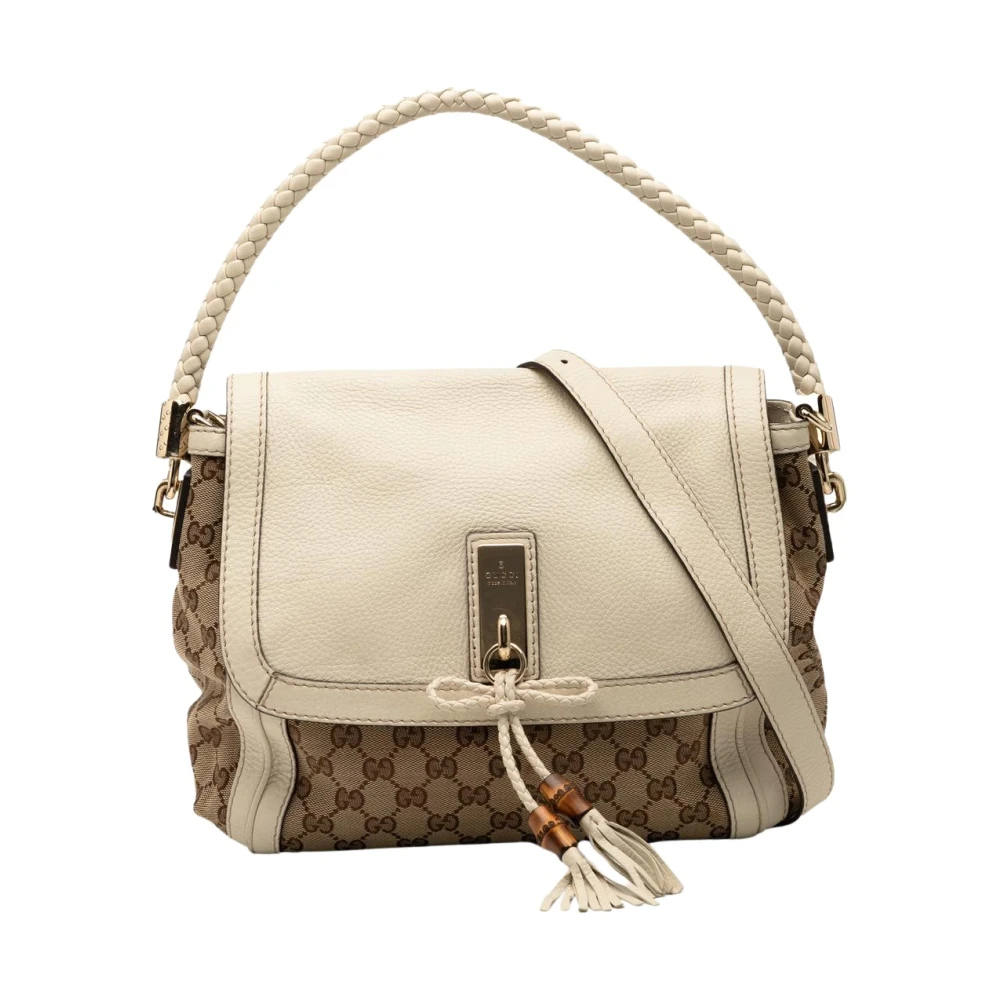 Gucci Vintage Women's Brown Pre-Owned Handbag With Tassel