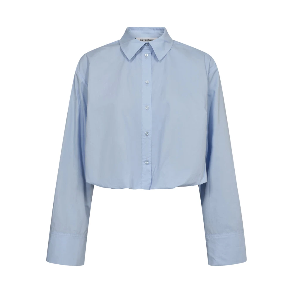 Co'Couture Lichtblauwe Dandy Ballon Shirt Blue Dames