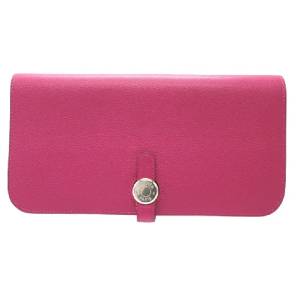 Hermès Vintage Pre-owned Leather wallets Pink Dames