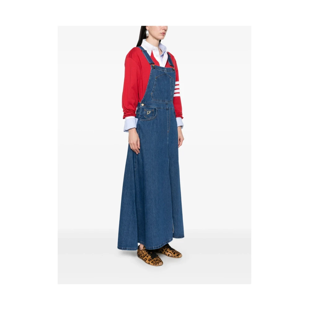 Lois Blauwe Jurk met Vierkante Hals en Verstelbare Bandjes Blue Dames