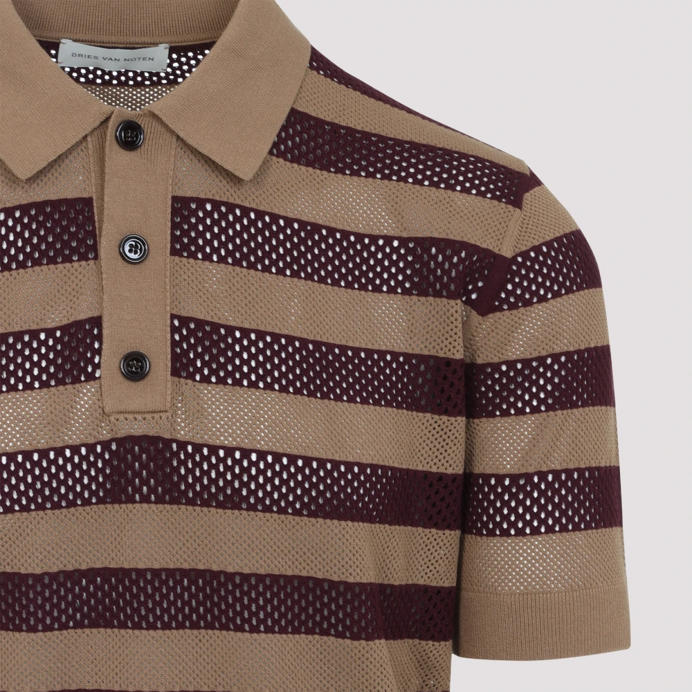 Dries Van Noten Multicolor T-shirt voor mannen Brown Heren