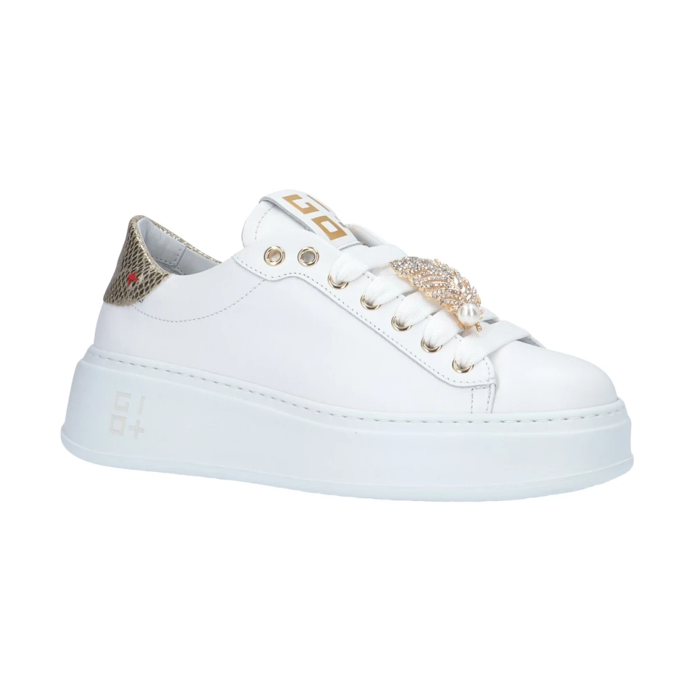 Gio+ Dames Leren Sneakers White Dames