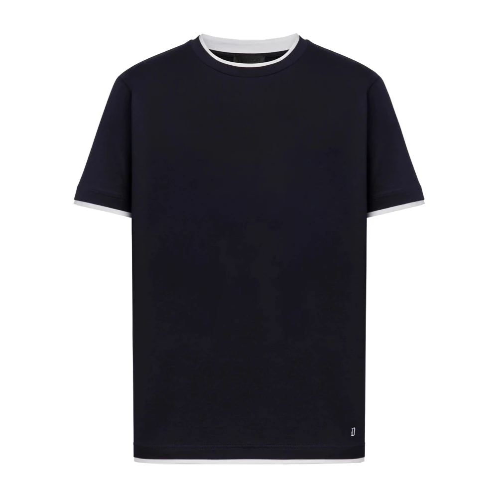 Dondup Men's Blue T-Shirts, 2XL, Crewneck Regular T-Shirt