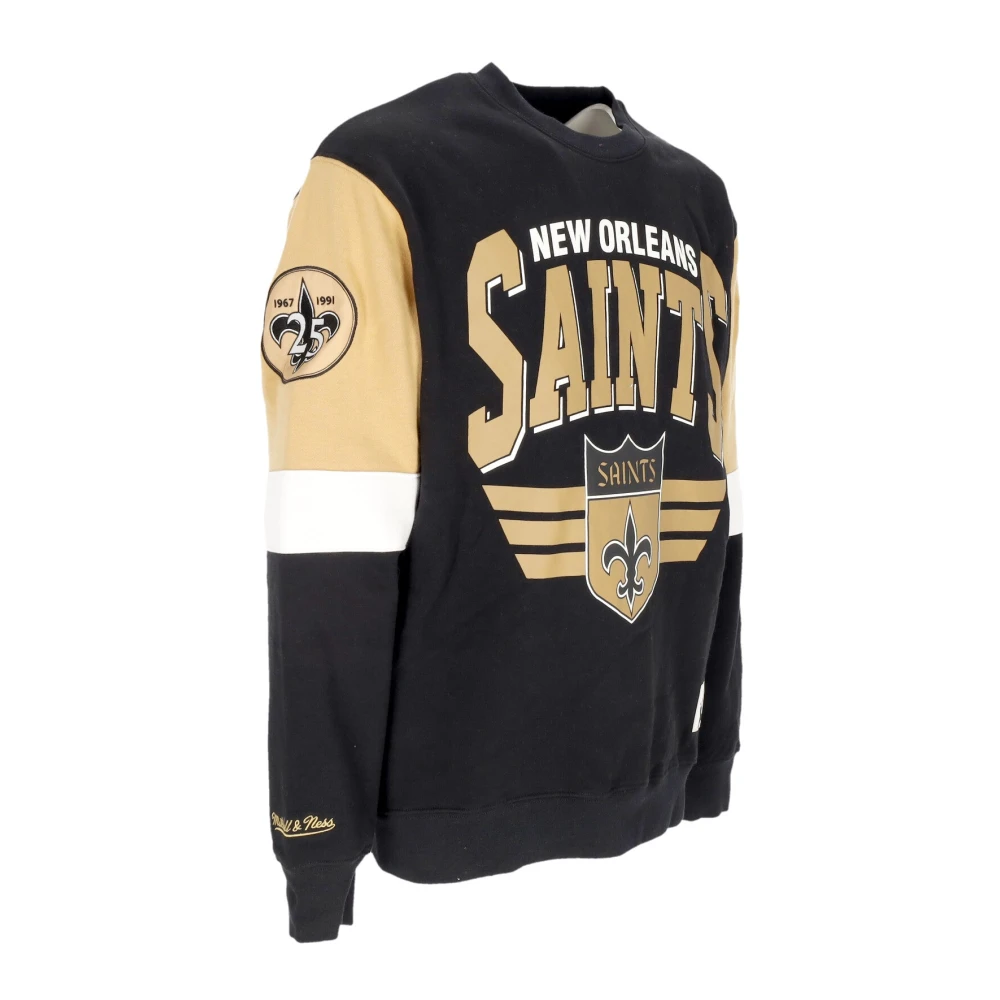 Mitchell & Ness NFL All Over Crew Sweatshirt Black Heren