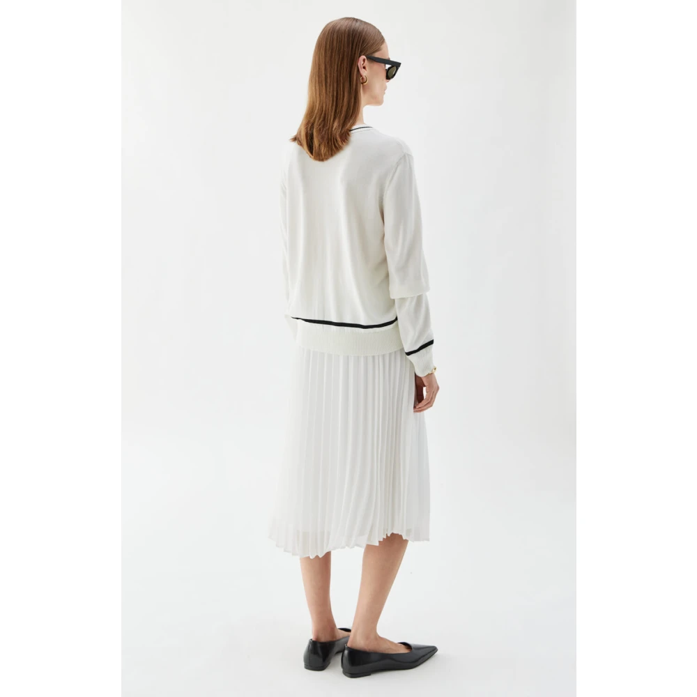 Busnel Kim Contrast Cardigan Beige Dames