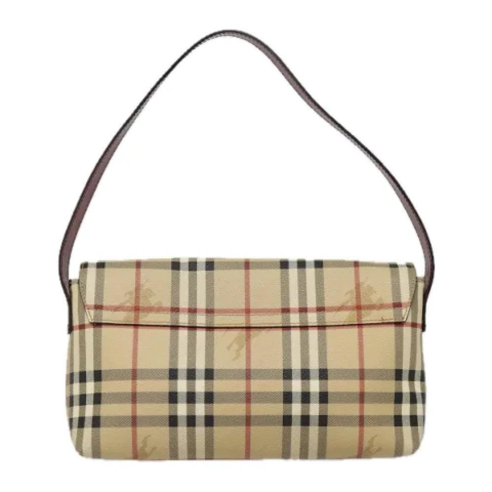 Burberry Vintage Pre-owned Leather handbags Beige Dames