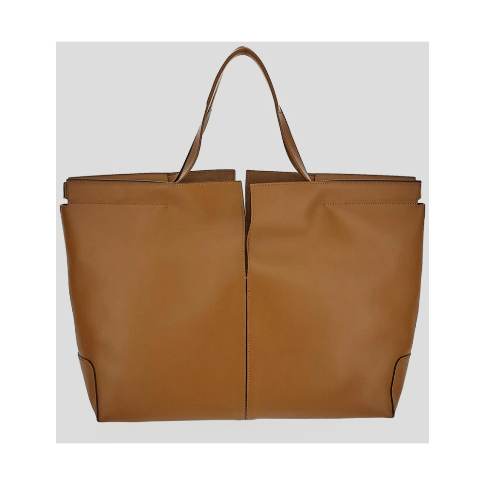 TOD'S Leren Folio Tas Brown Dames