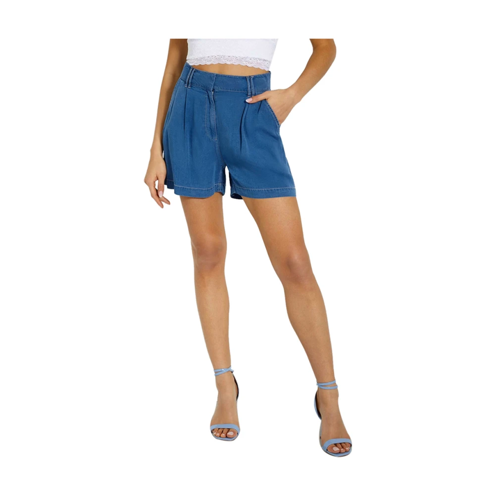 Guess Blauwe Shorts voor Vrouwen Blue Dames