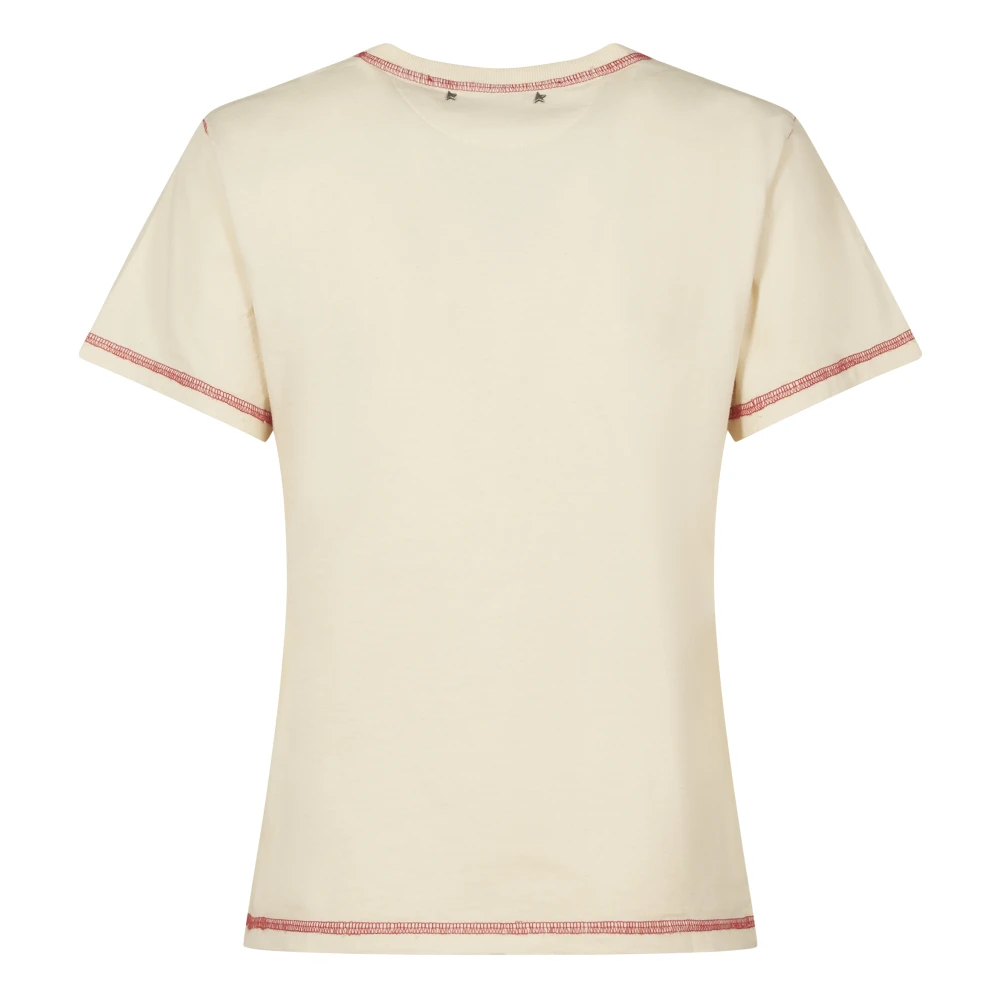 Golden Goose Journey Slim T-shirt Katoen Jersey Beige Dames