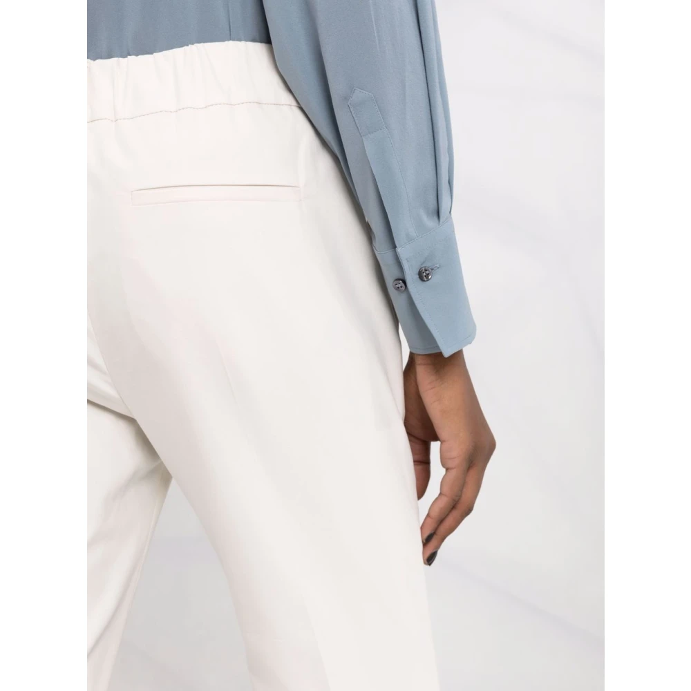 BRUNELLO CUCINELLI Witte Hoge Taille Katoenen Culotte Broek White Dames