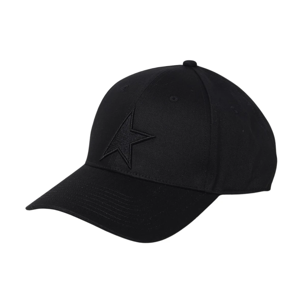 Golden Goose Unisex Zwart Accessoires One Size, Katoen, Star Baseballpet