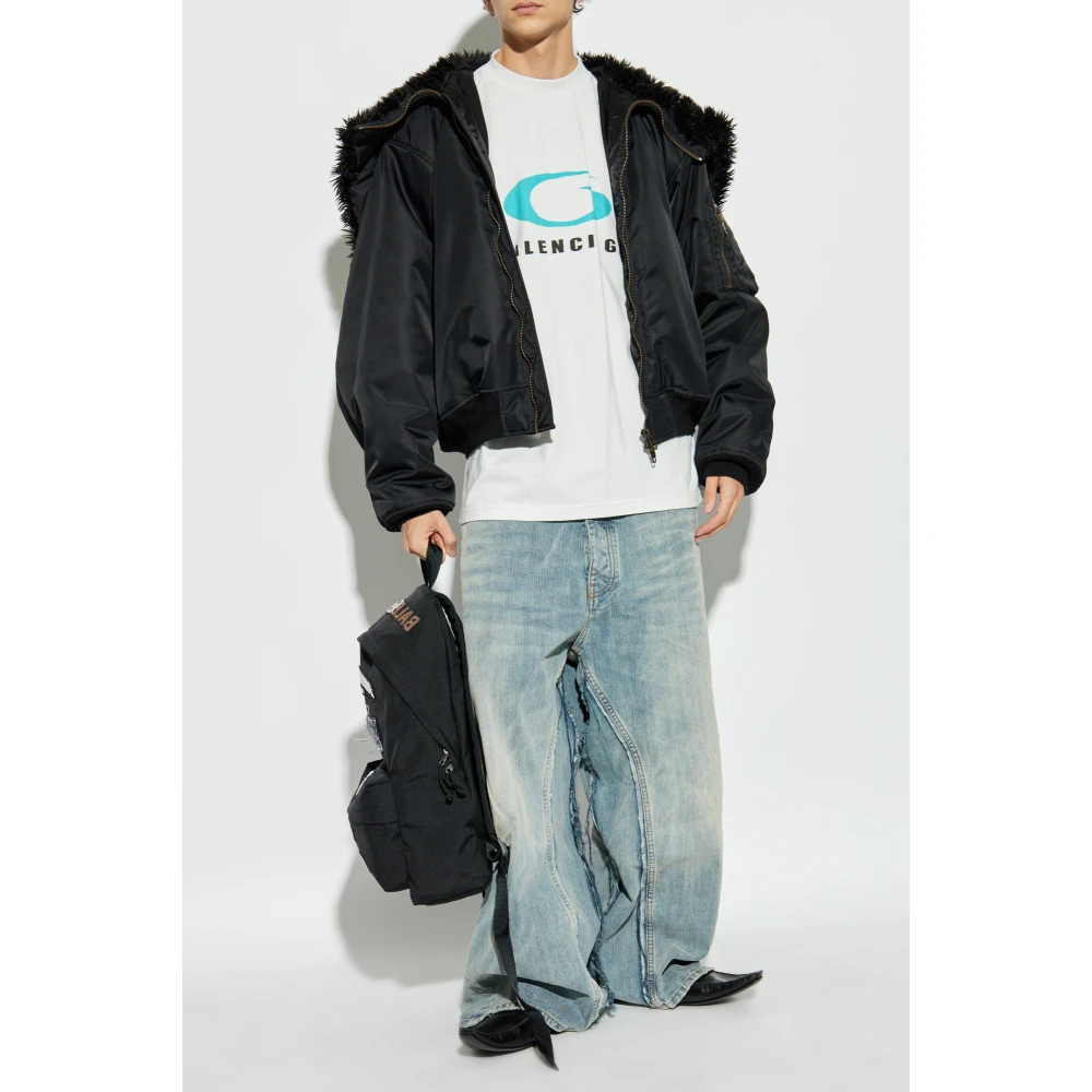 Balenciaga T-shirt met logo Gray Heren