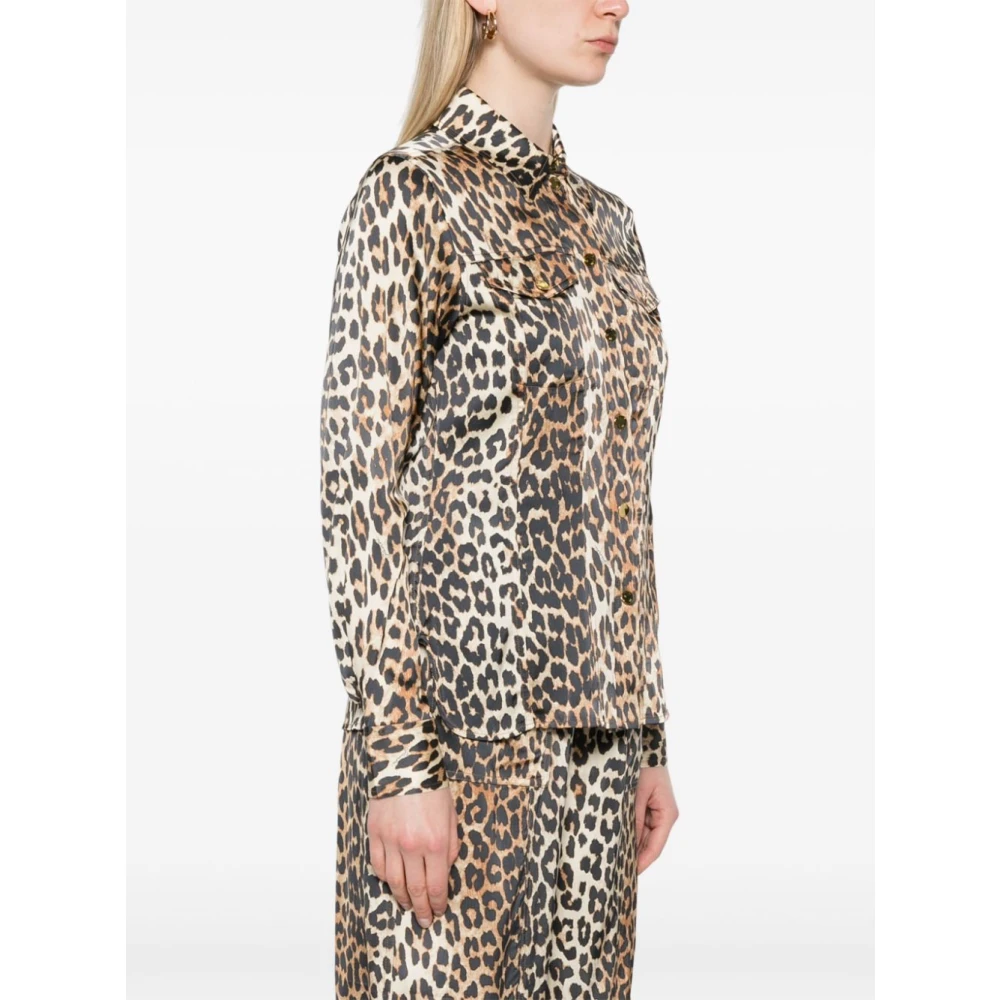 Ganni Multicolor Damesoverhemden Ss25 Multicolor Dames