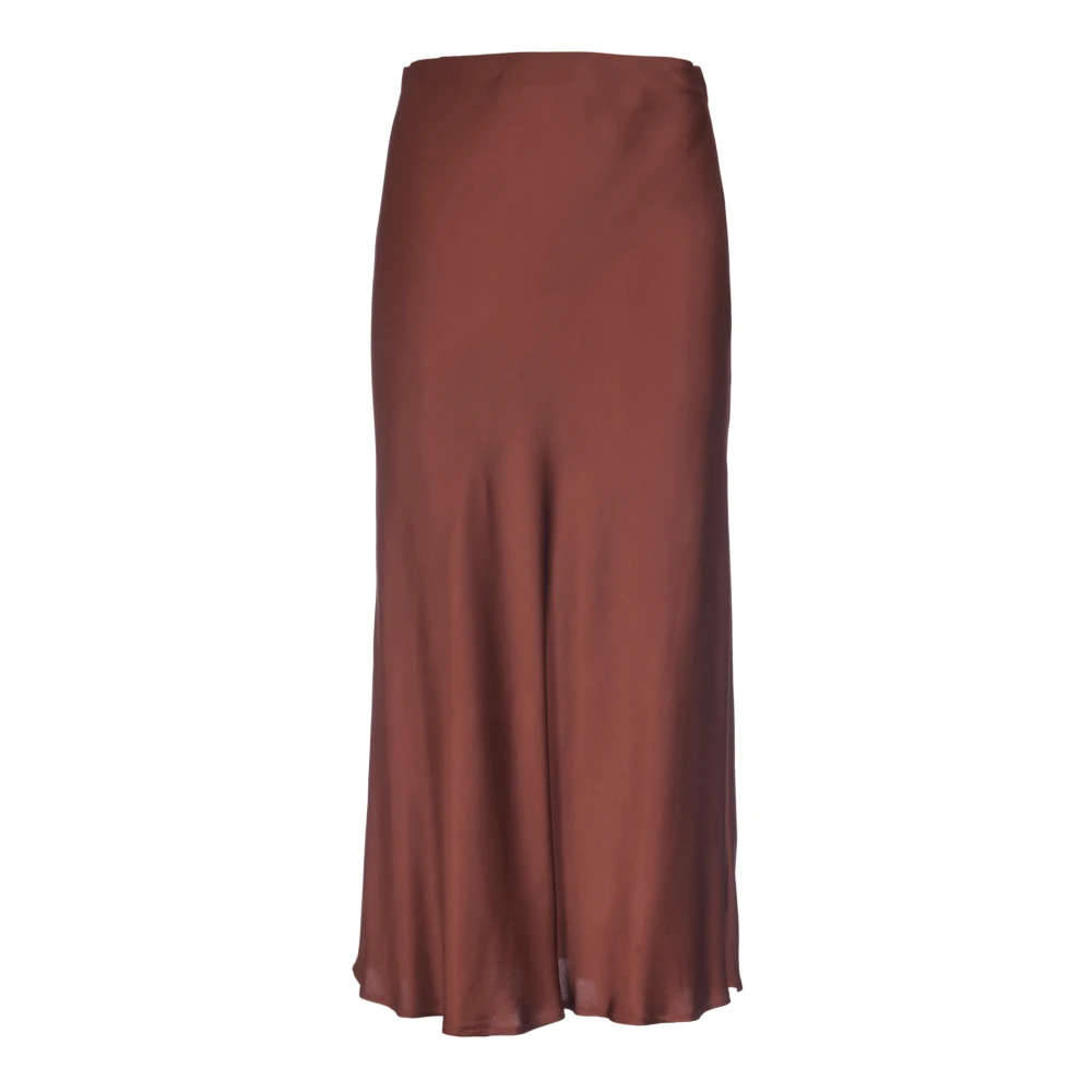 Ottod'Ame Bruine Lange Rok Chic Stijl Brown Dames