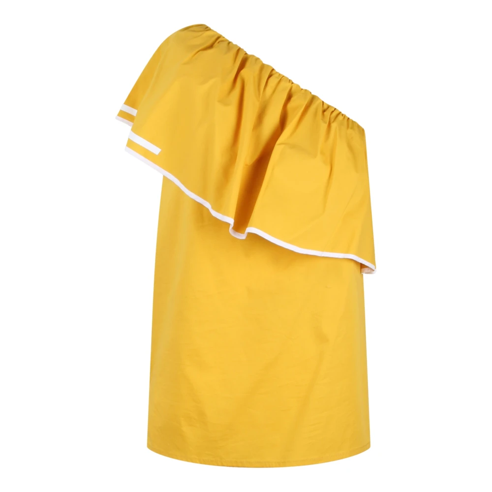 Beatrice .b Asymmetrische One-Shoulder Katoenen Top Yellow Dames