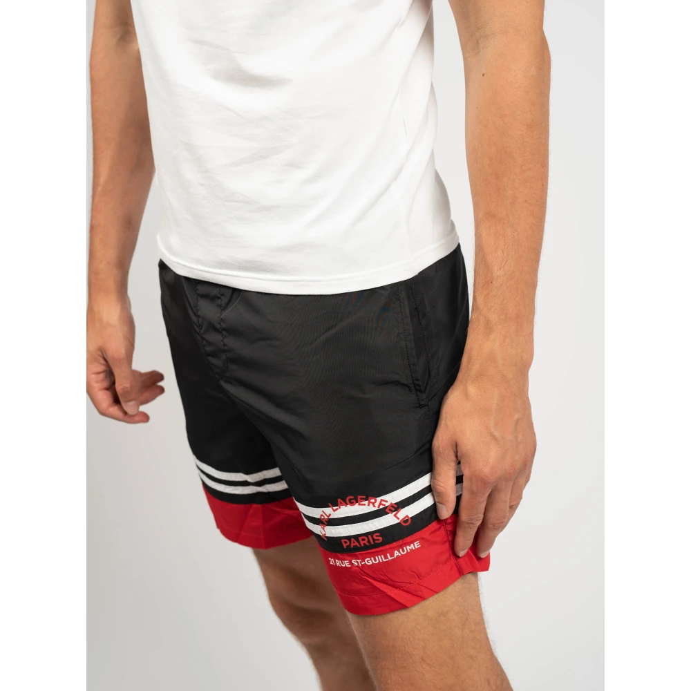Karl Lagerfeld Quick-Dry Polyester Swimwear - Male - Beachwear - Black - S - Swimwear - Image 3