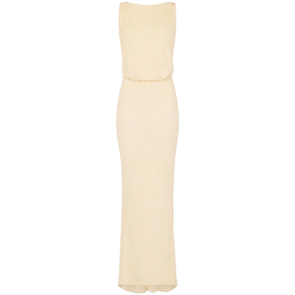 Elisabetta Franchi Elegant Klänning Kollektion Beige, Dam