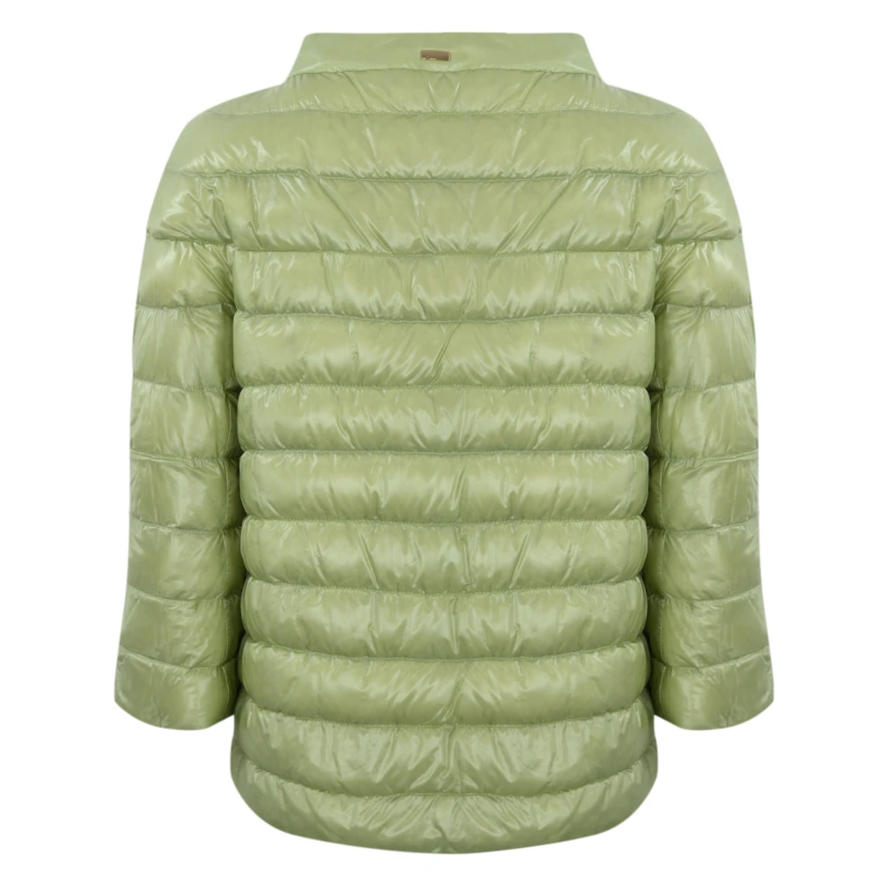 Herno Groene Gewatteerde Nylon Donsjas Green Dames