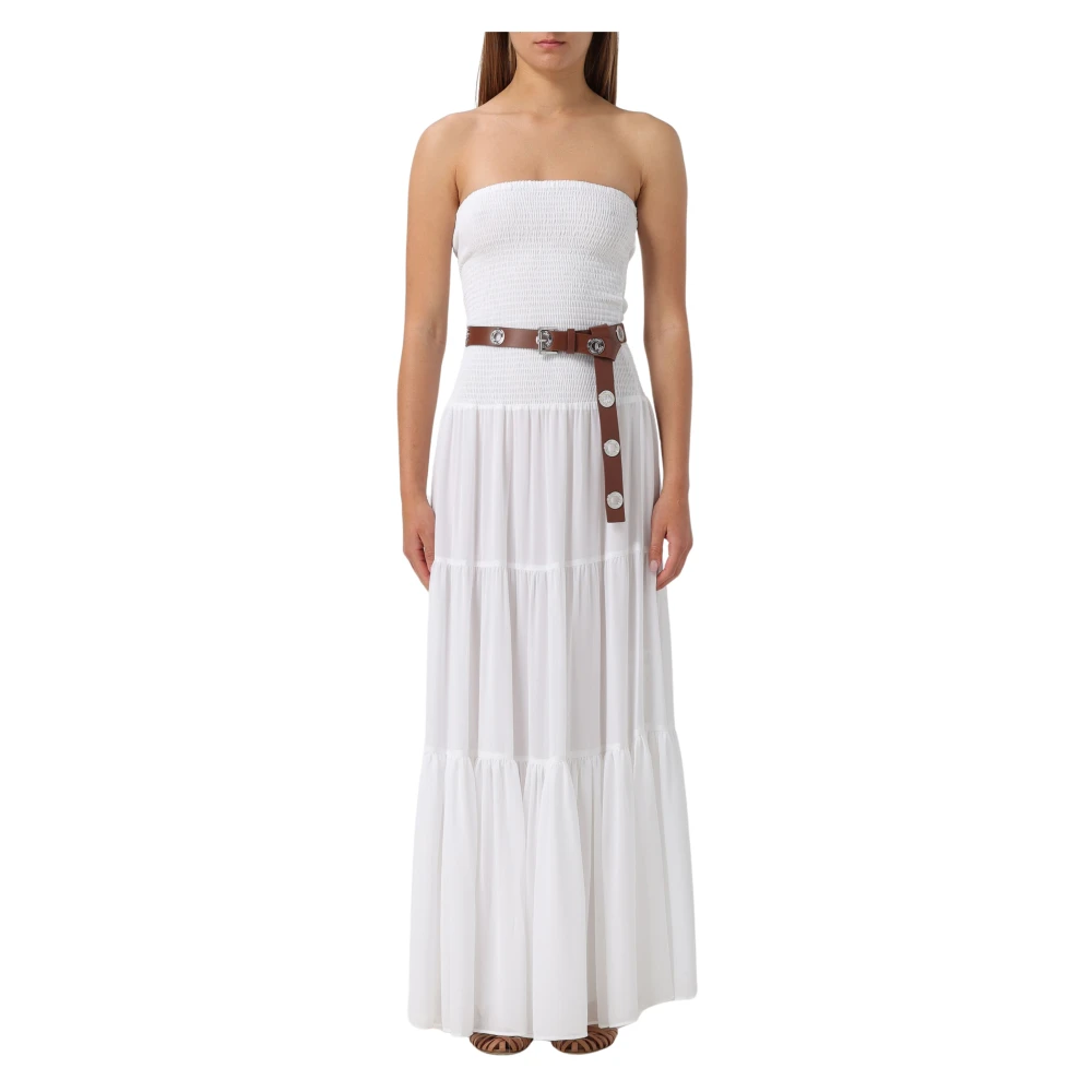 Michael Kors Tiered Dress Abito White Dames