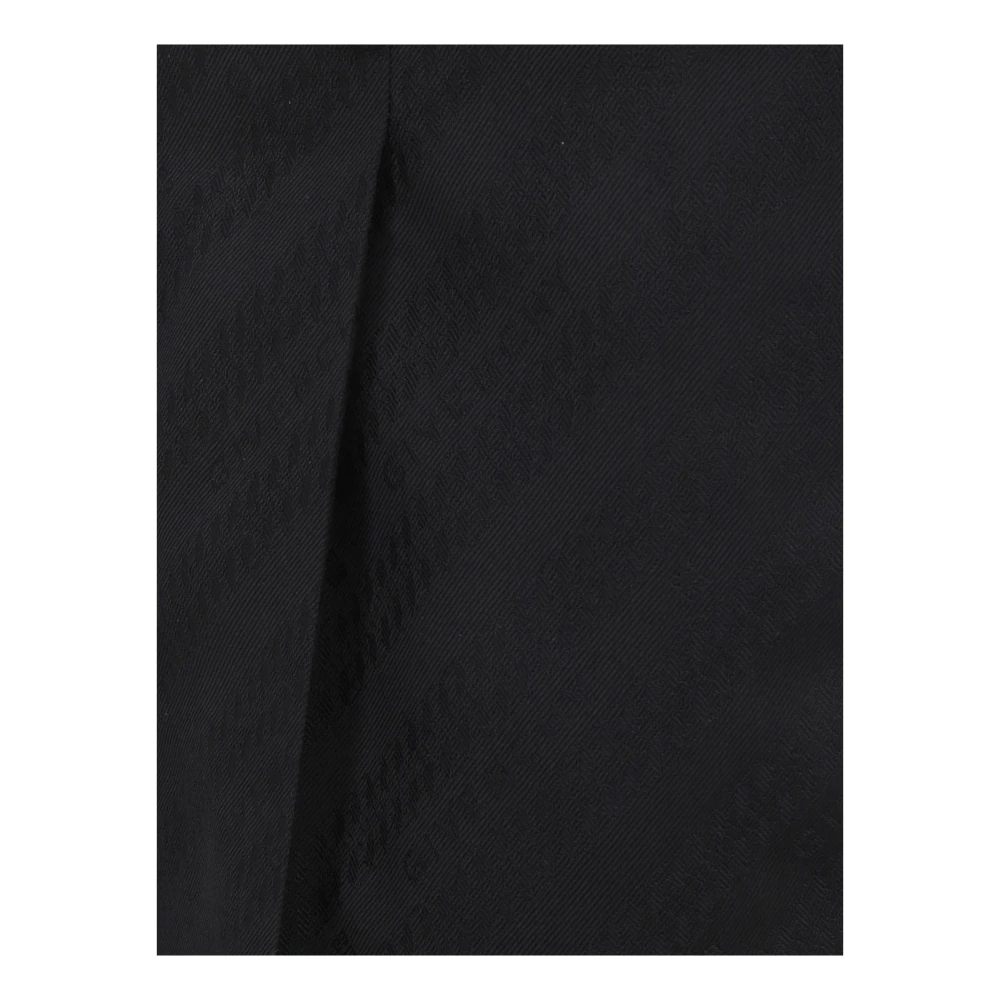Givenchy Zwarte Gestreepte Wollen Shorts voor Heren Black Heren