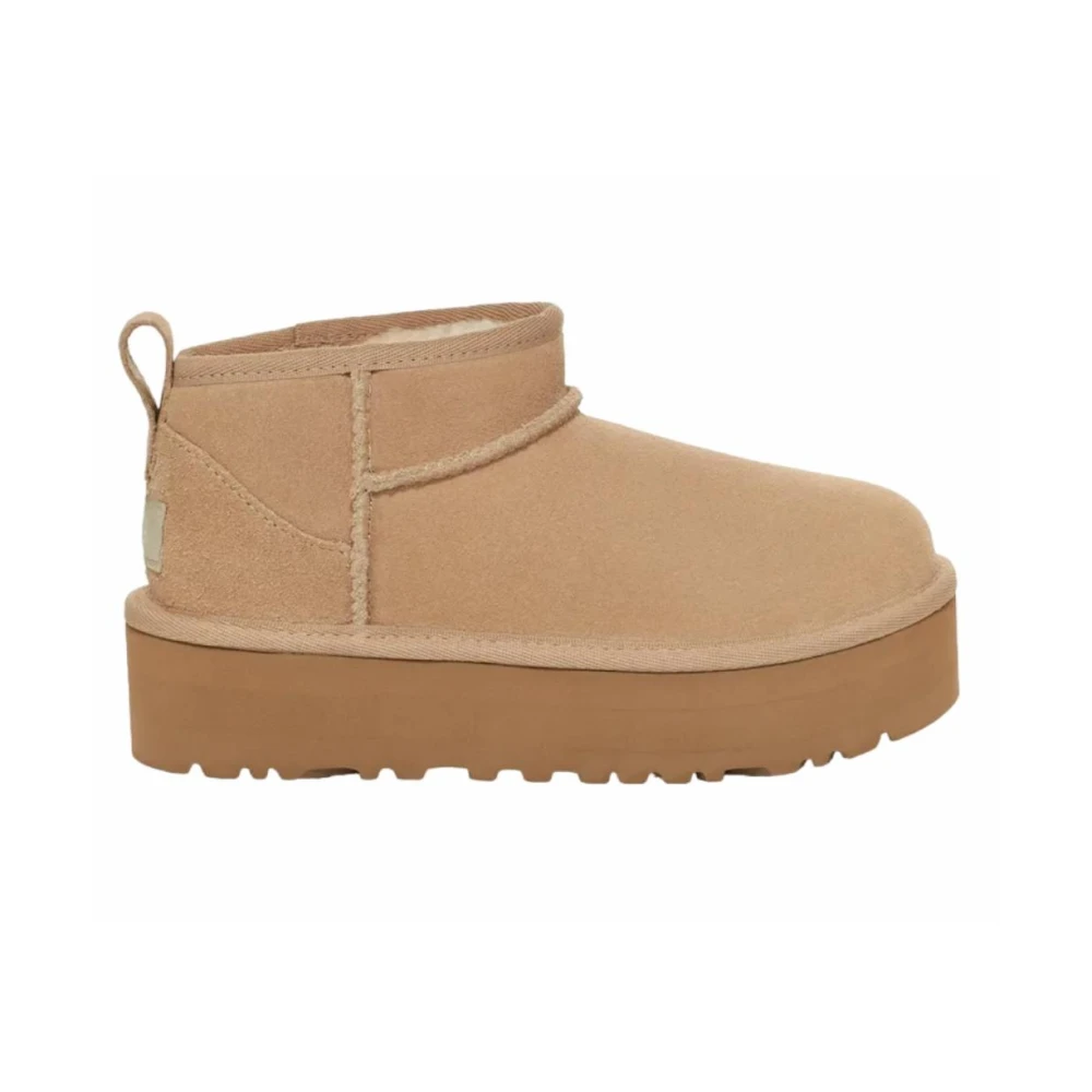 UGG Ultra Mini Platform Sand Boots Beige, Flicka