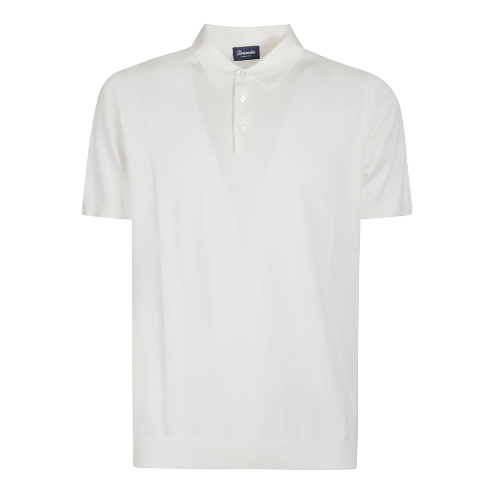 Drumohr Klassieke Polo Shirt White Heren