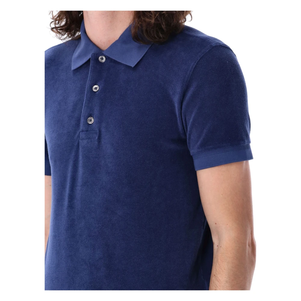 Tom Ford Midnight Blue Polo Shirt Blue Heren