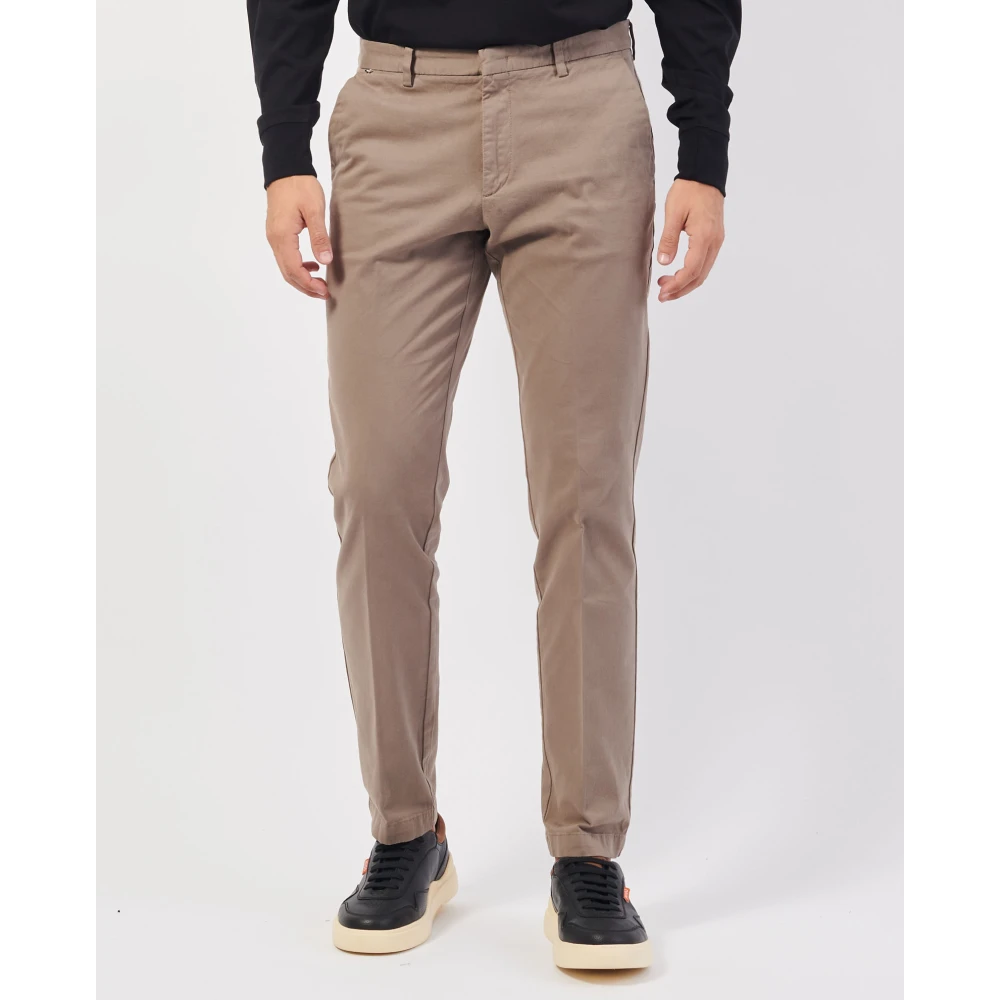 Hugo Boss Beige Chino Broek Slim Fit Beige Heren
