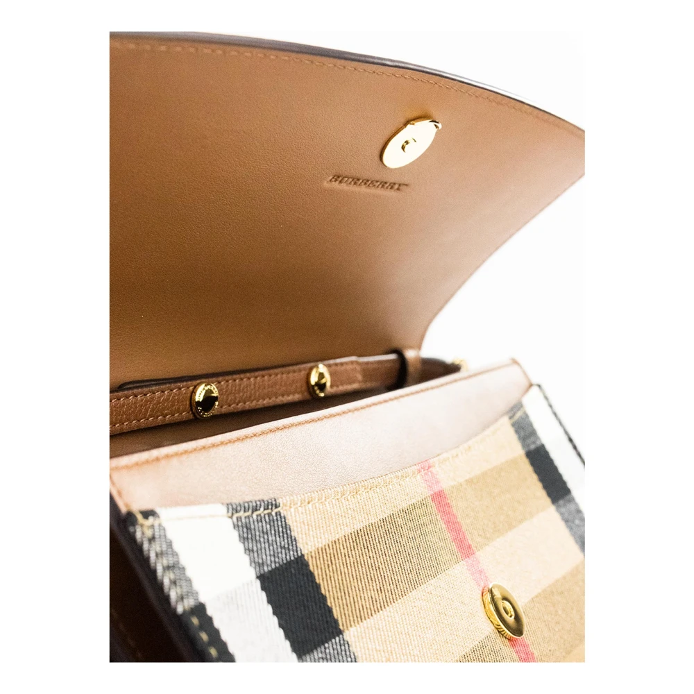 Burberry Rode Leren Camera Crossbody Tas Multicolor Dames
