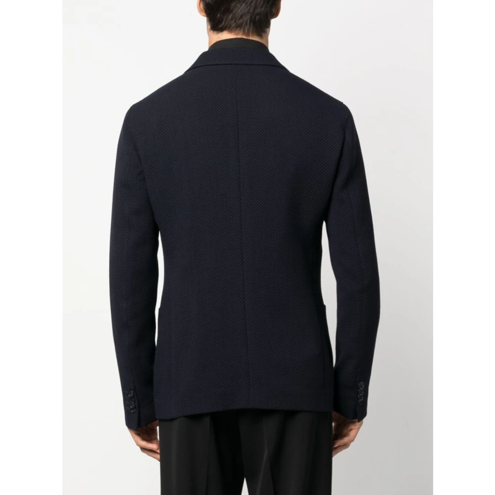 Giorgio Armani Stijlvolle Jas voor Mannen Blue Heren