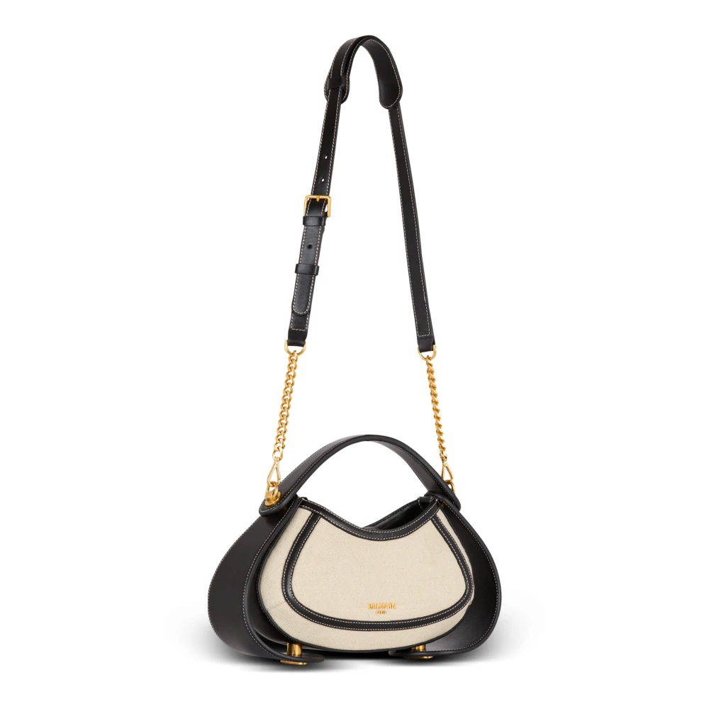 Balmain Middelgrote Jolie Madame tas van canvas en leer Beige Dames