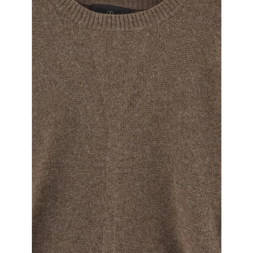 Moncler Katoenen Gebreide Biker Sweater Gray Heren