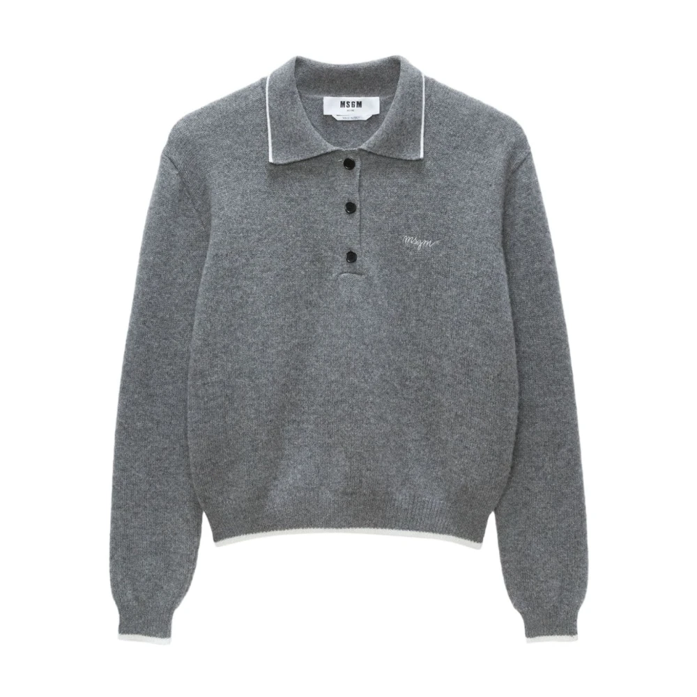 Msgm Grijze Trui Gray Dames