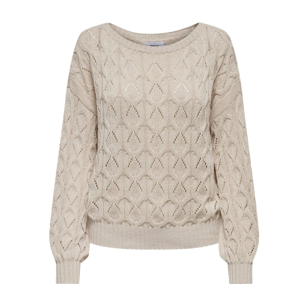 Only Life Structure Pullover Beige Dames