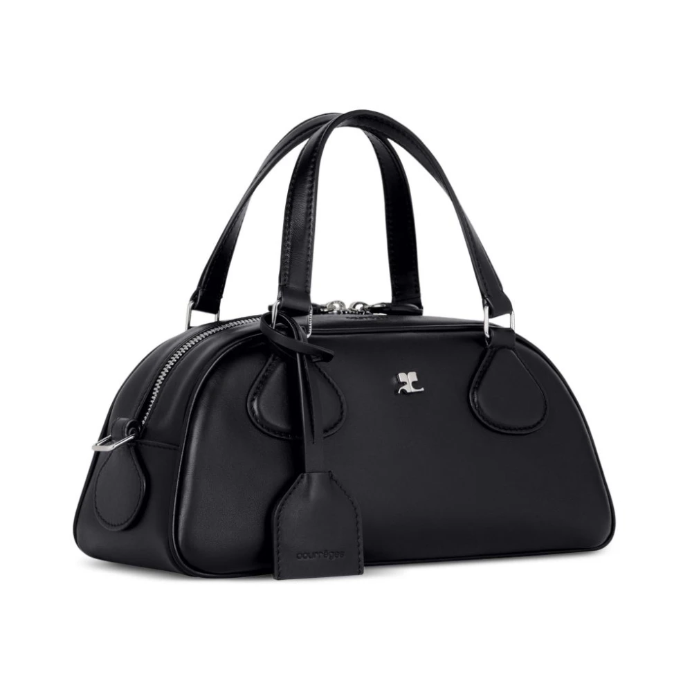 Courrèges Zwarte tassen met tweewegrits Black Dames