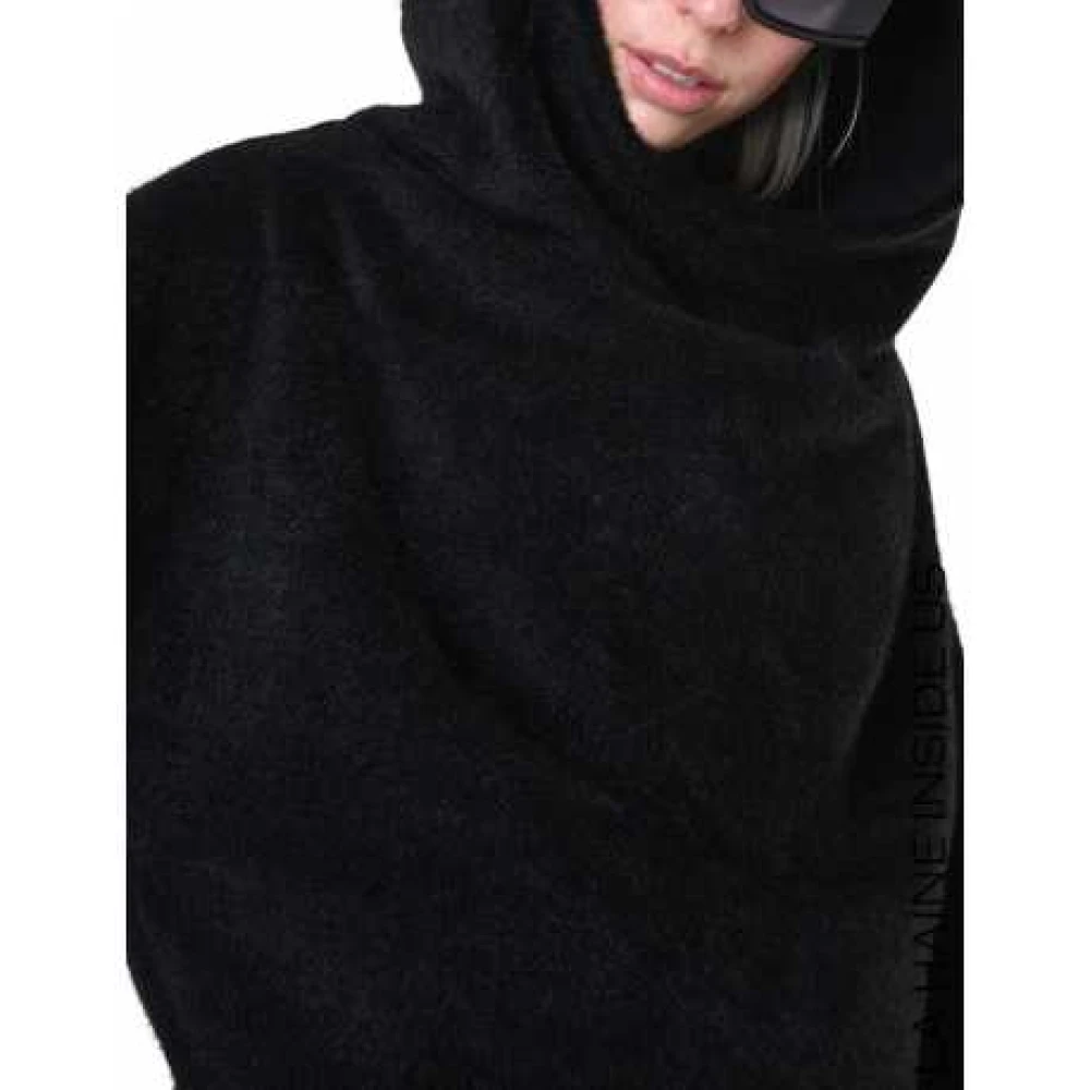 La Haine Inside Us Zwarte Nep Bont Hoodie Lw957 Black Dames