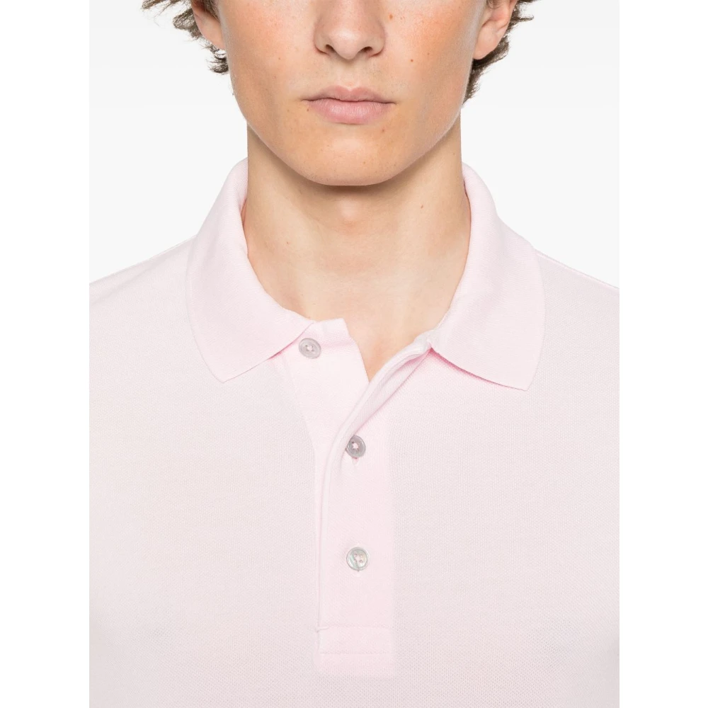 Tom Ford Roze Poloshirt met Logo Borduurwerk Pink Heren