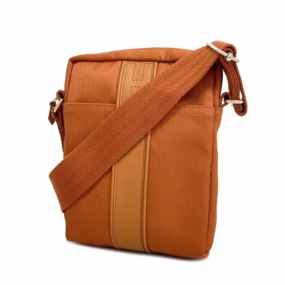 Hermès Vintage Pre-owned Fabric shoulder-bags Orange Dames