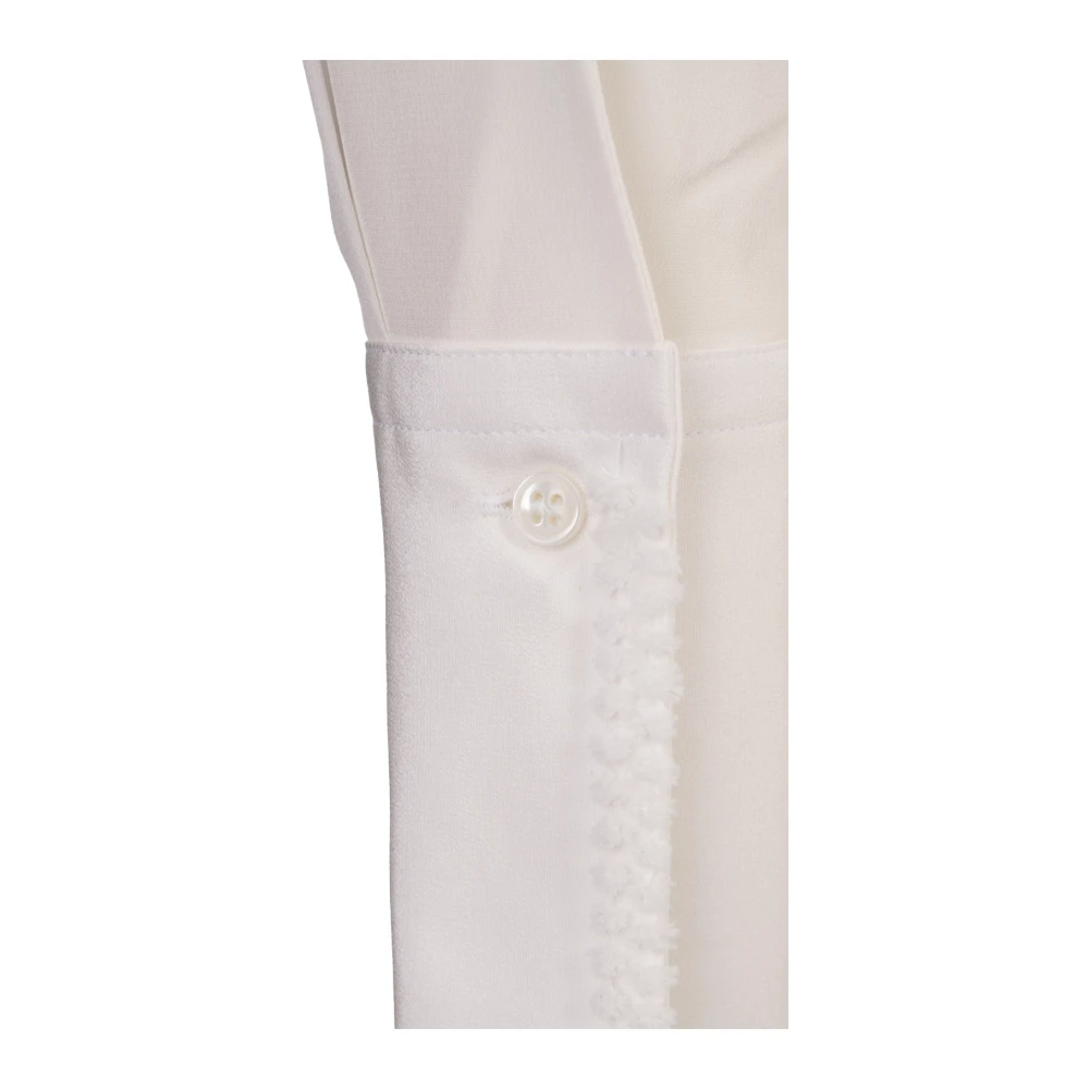 Ermanno Scervino Witte Zijden Geborduurde Blouse White Dames