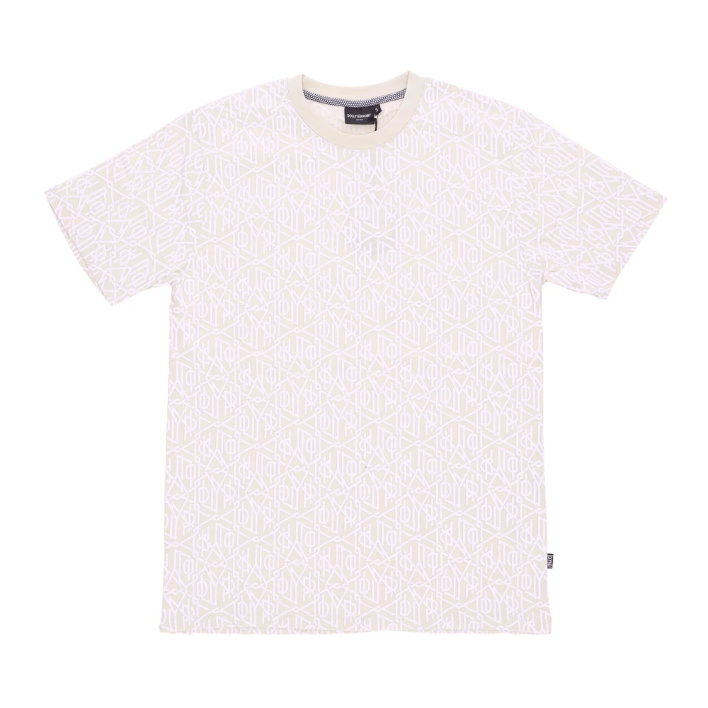 Dolly Noire Monogram Tee Beige All Over Print Beige Heren