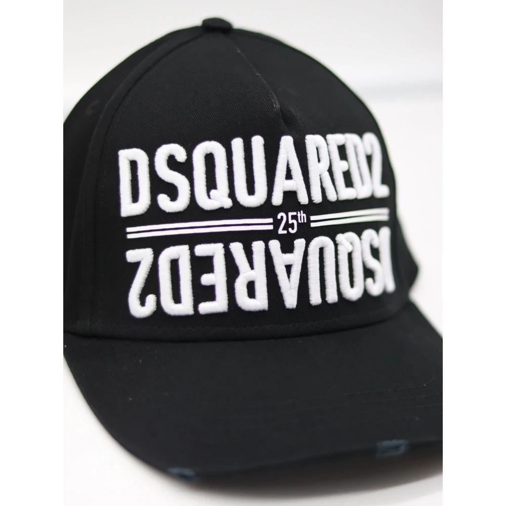 Dsquared2 25-jarig jubileum Vintage Zwarte Baseballpet Black Heren