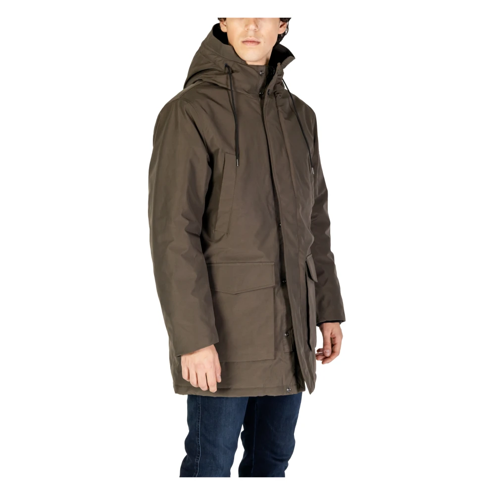 Replay Nylon Poly Jas Herfst Winter Collectie Green Heren