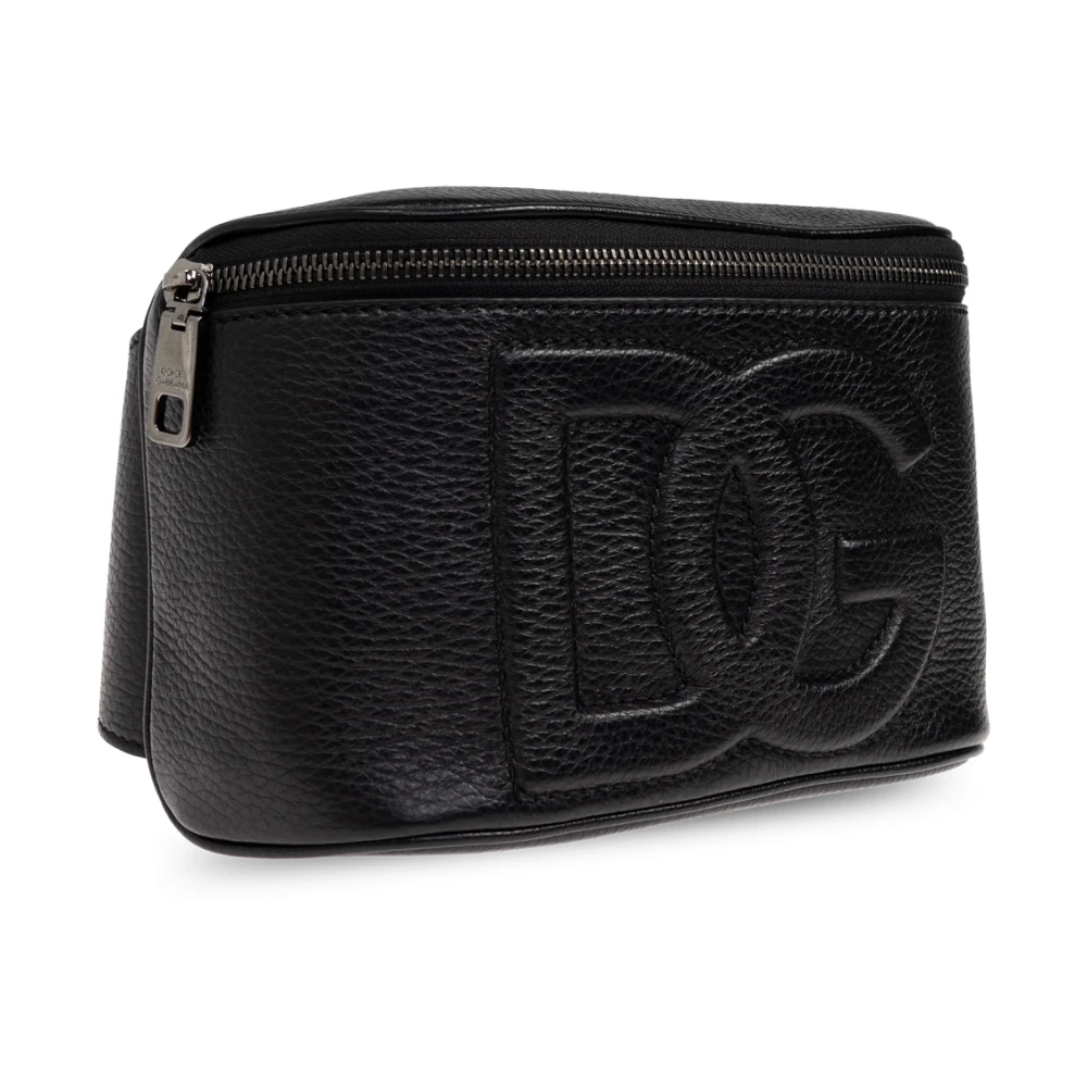 Dolce & Gabbana Leren heuptas Black Heren