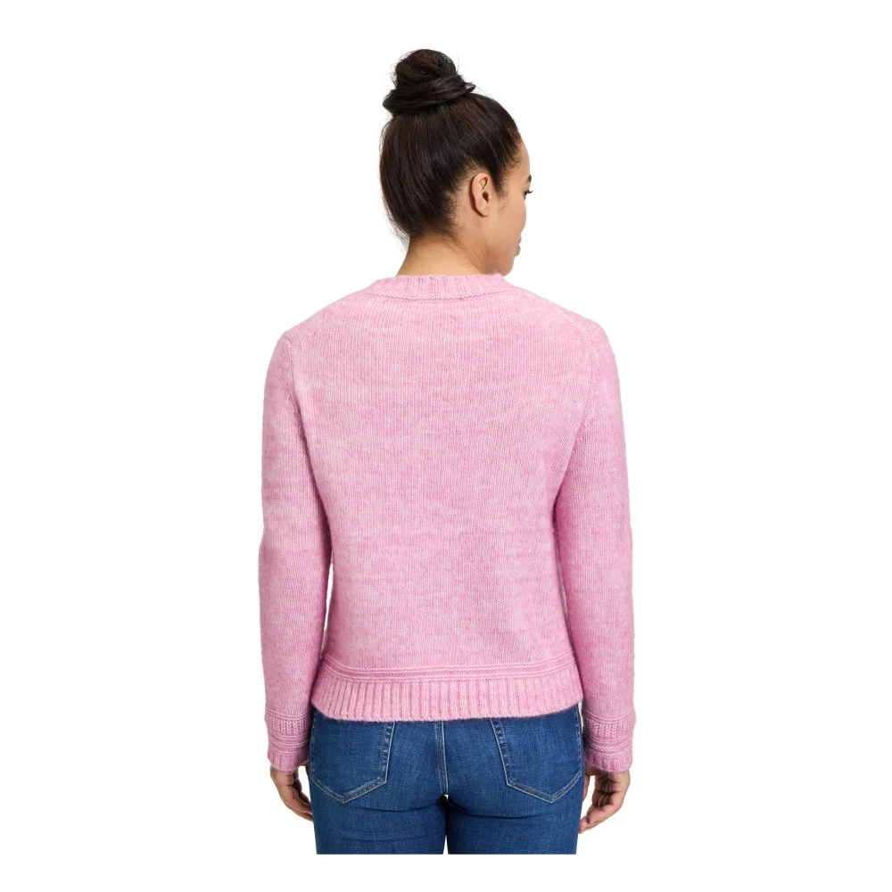 Betty & Co Moderne Gebreide Trui Pink Dames