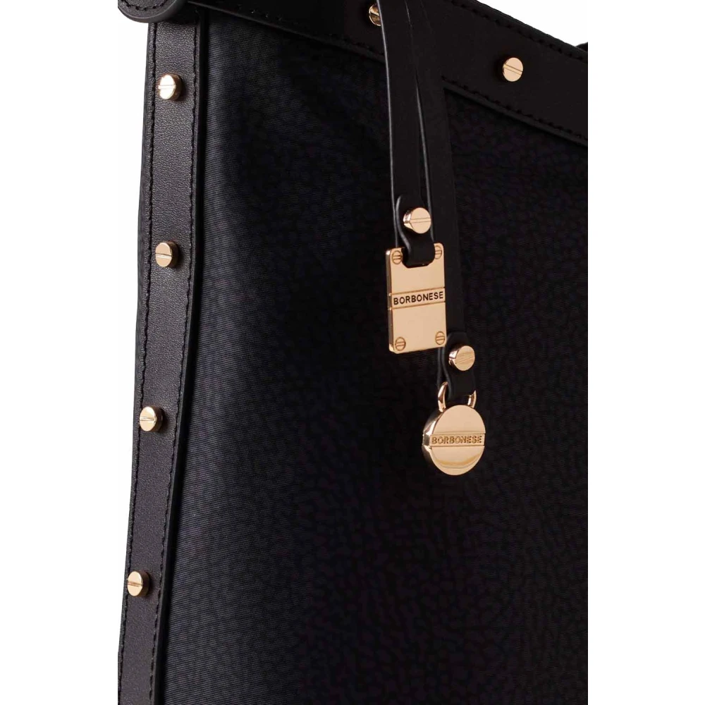 Borbonese Urban-Chic Metropole Tassen in Zwart Black Dames