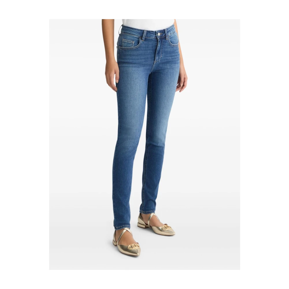 Liu Jo Blauwe Denim Jeans met Verborgen Rits Blue Dames