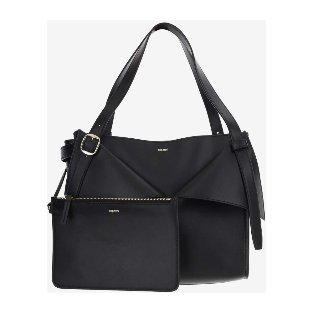 Coperni Leren tas met gespsluiting Black Dames