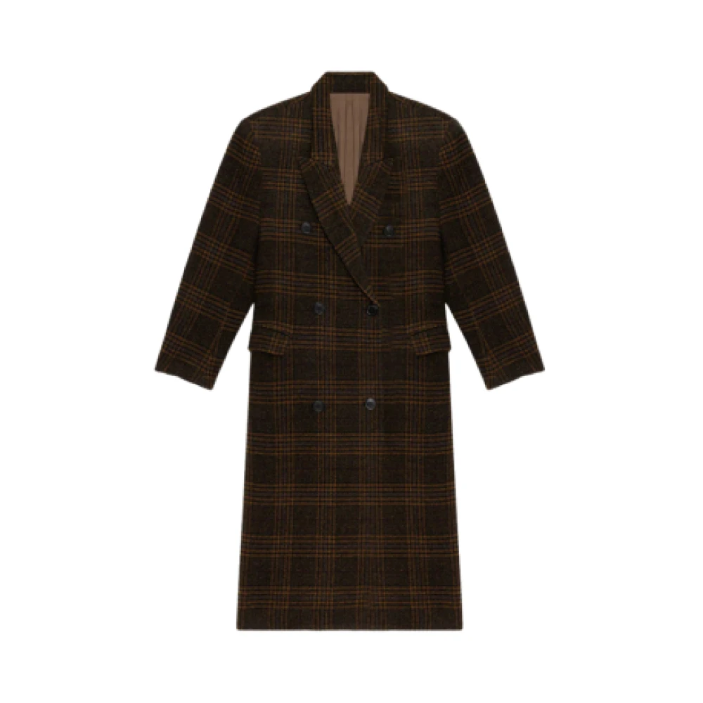 Isabel Marant Women's Brown Double-Breasted Coats, Xs, Lexana Coat