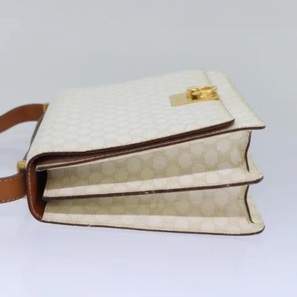 Celine Vintage Pre-owned Leather shoulder-bags White Dames